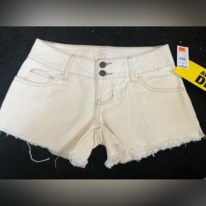 Full Tilt - White side waisted Jean Shorts